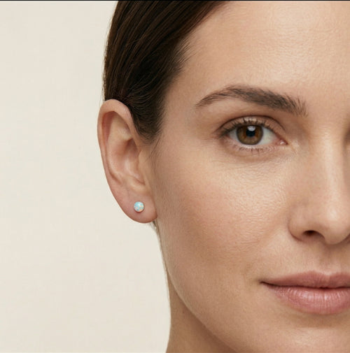 Pendientes de bola con ópalo