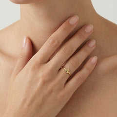 Bague triangle en or
