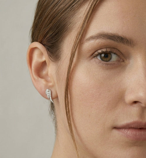 Stříbrné náušnice křídlo anděla