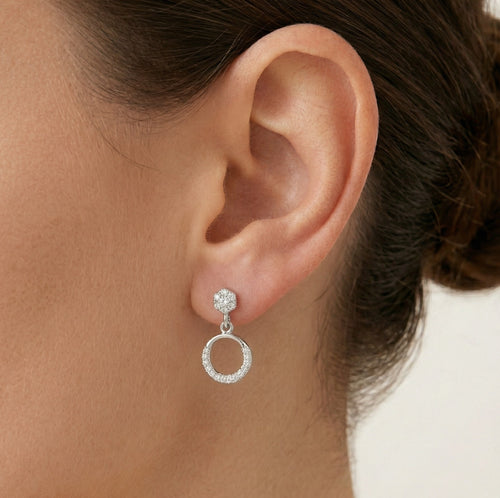 Boucles d’oreilles pendantes en cercle