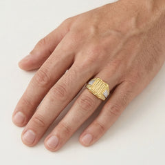 Bague en or poli pour homme