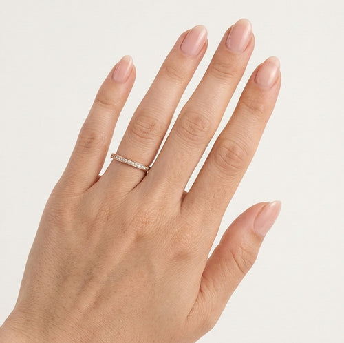 Bague de mariage simple et brillante en or rose