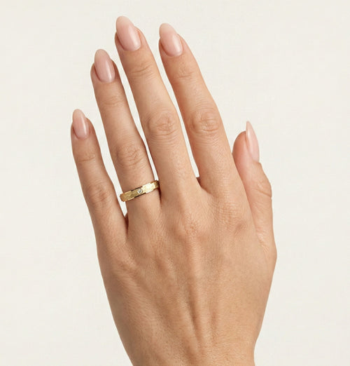 Bague de mariage unique en or jaune