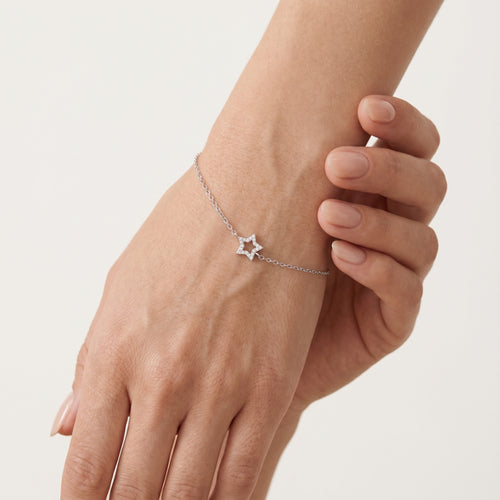 Bracelet en argent avec étoile adorable