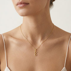 Pendentif infini en or jaune brillant