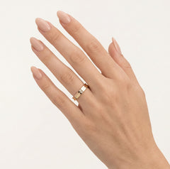 Doppelfarbige dünne Hochzeitsringe