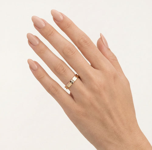 Doppelfarbige dünne Hochzeitsringe