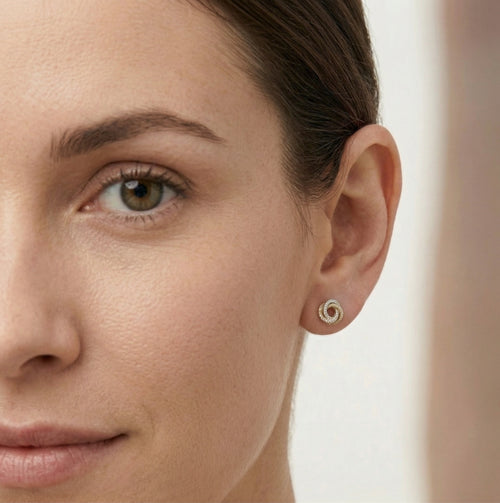 Multicolor diamond radiance stud earrings