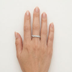 Bague femme chic design X en argent