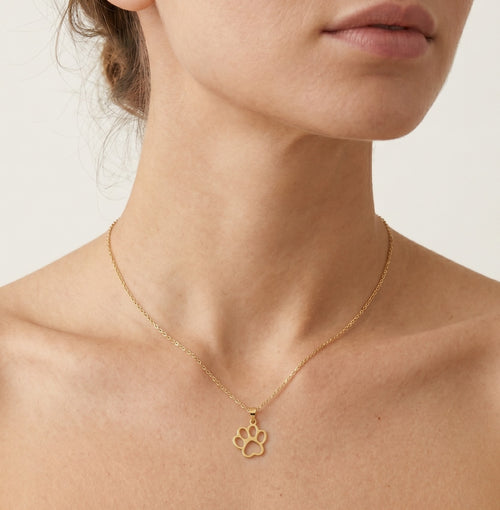 Colgante de pata de perro en oro amarillo