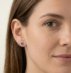  Modré čtvercové náušnice