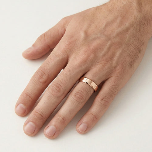 Roségold einzigartige Design-Eheringe