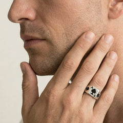 Luxusní pánský stříbrný prsten