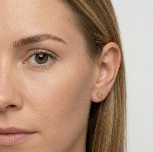 Zlate náušnice hranatého tvaru