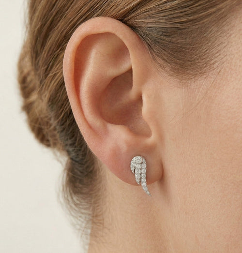 Stříbrné náušnice křídlo anděla