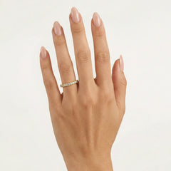 Bague en or avec zircon cubique fin