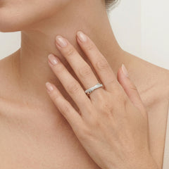 Bague femme chic design X en argent