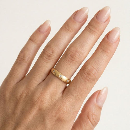 Ensemble de bagues de mariage en or jaune