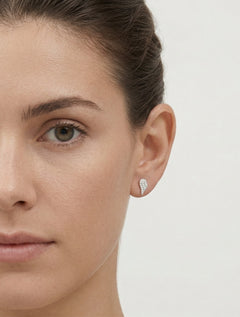 Stříbrné puzetové náušnice křídla