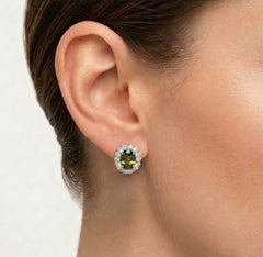 Royal moldavite earrings