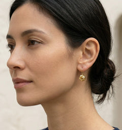 Uzlíkové visací zlaté náušnice