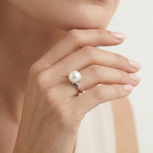 Prsten se sladkovodní perlou
