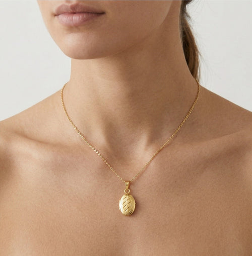 Přívěsek medailonu ze žlutého zlata
