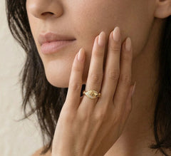 Starožitný prsten ze žlutého zlata