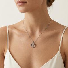 Double cœur original avec diamants