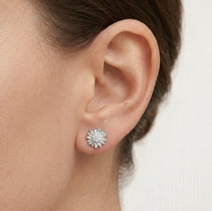 Clous d’oreilles marguerite en argent sterling