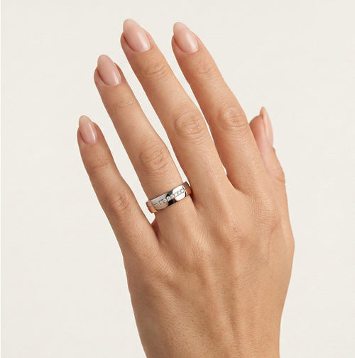 Zweifarbige Gold-Eheringe mit und ohne Edelsteine