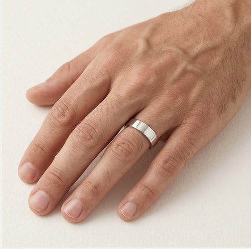 Anillo de boda especial de oro blanco con diamantes