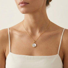 Péndulo de oro con Árbol de la Vida y nácar