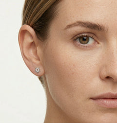 Stříbrné náušnice se slunečními paprsky