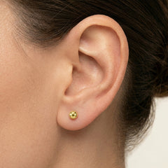 Clous d’oreilles boule en or jaune