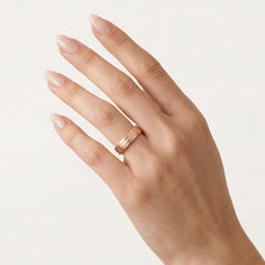 Snubní prsteny z růžového zlata s vysokým leskem