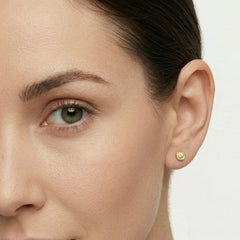 Boucles d’oreilles puces en zircon cubique taille ronde avec sertissage clos