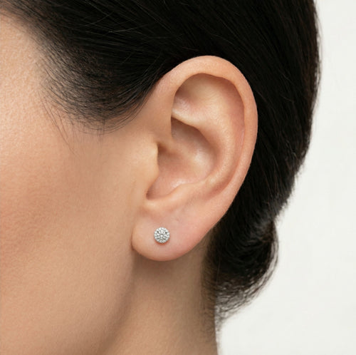 Kulaté náušnice s kubickými zirkony