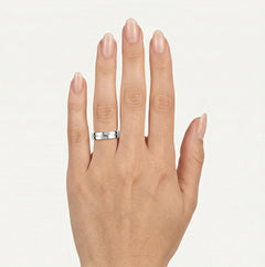 Snubní prsteny z bílého zlata s rovnou linkou