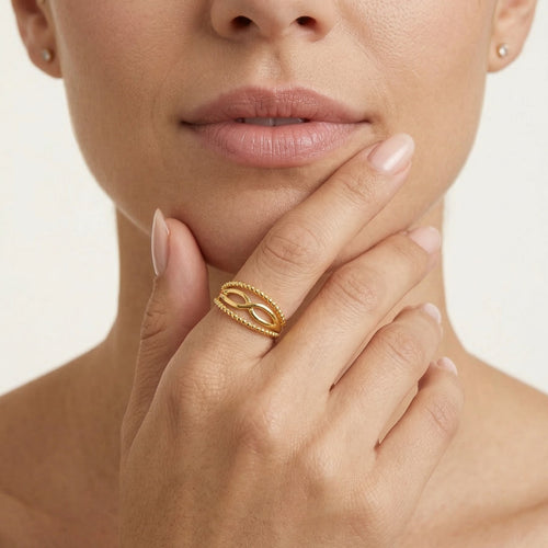 Bague infini en or jaune