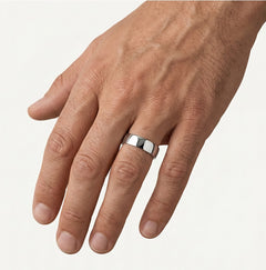 Elegantní snubní prsteny s ohnutým designem z bílého zlata