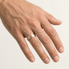 Stilvoller Ehering aus Rosé- und Weißgold