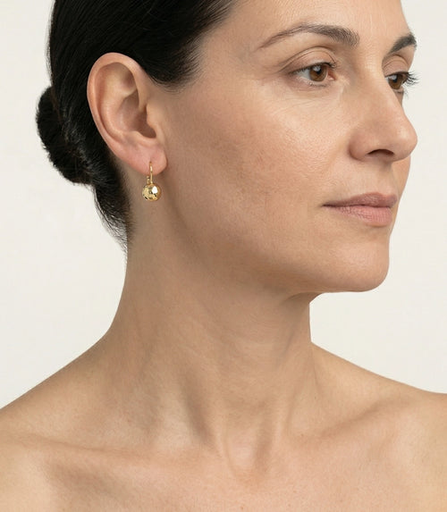 Boucles d'oreilles demi-boule en or