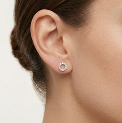 Náušnice ze zlata s diamanty-kulatý brus