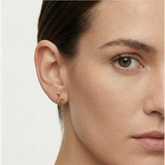 Boucles d’oreilles clous serpent en or avec zirconium cubique