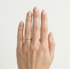 Prsten ze žlutého zlata s kubickými zirkony