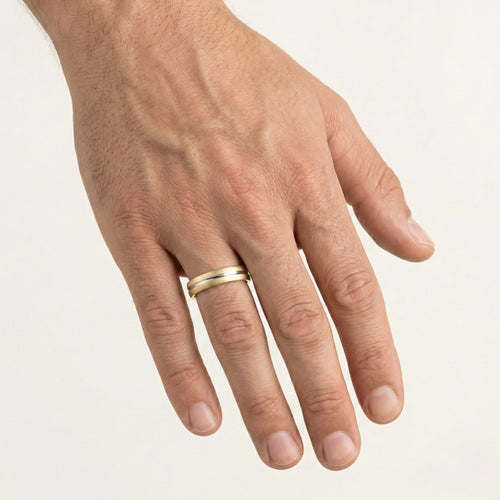 Alliances en or jaune et blanc