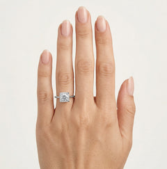 White gold squared ring