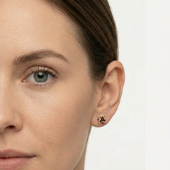Boucles d’oreilles Trio Céleste Dansant en Grenat