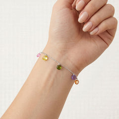 Stříbrný visací náramek s mozaikou